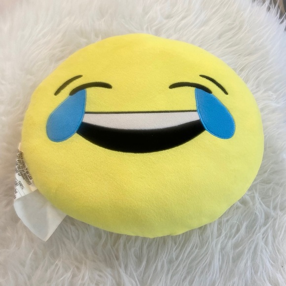 Laughing Emoji Smiley Face Almar Sales Company Pillow Stuffed Animal - Picture 1 of 3